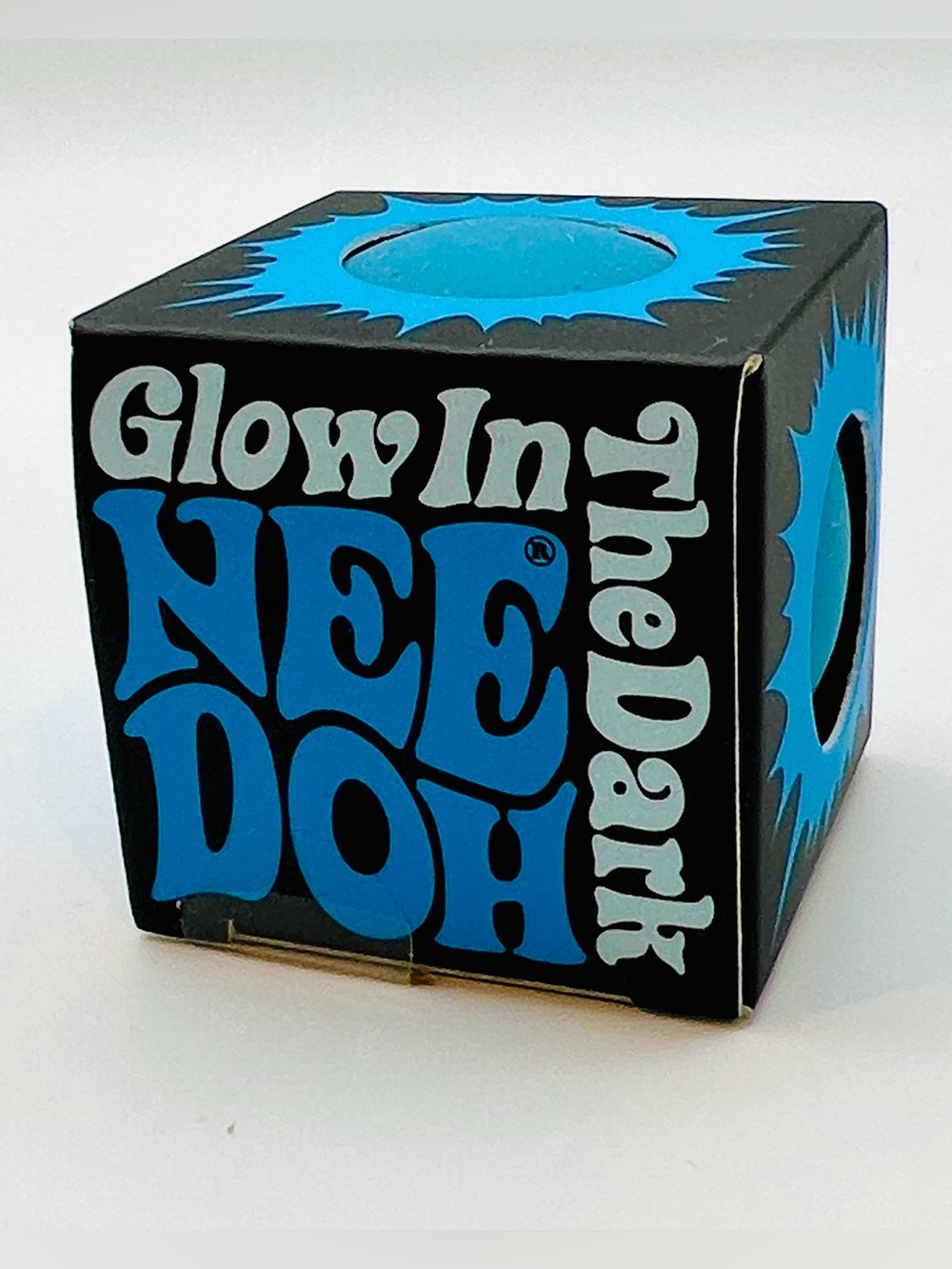 💙Teenie Glow In The Dark NeeDoh Squish Ball in Bright Blue💙